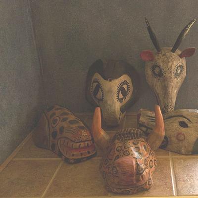 Hand Carved Animal Masks - Guatemala