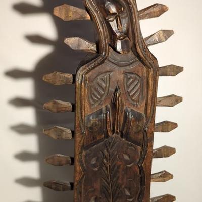 Carved Wooden Lady of Guadalupe 