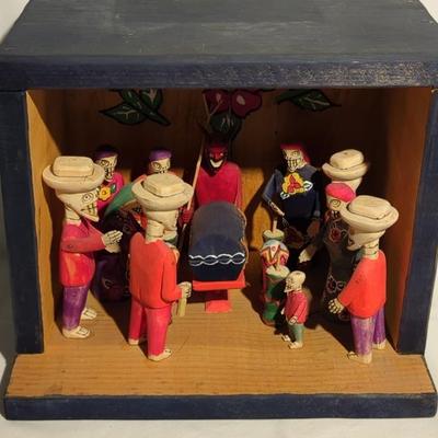 Wood Folk Art Diarama 