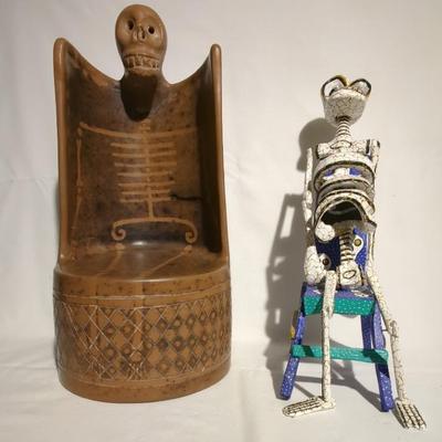 Traditional Pottery And Paper Mache Skeleton