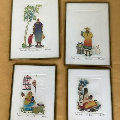Domingo Block Signed Embossed Art Pieces