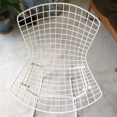 White Wire Side Chair by Harry Bertoia for Knoll
