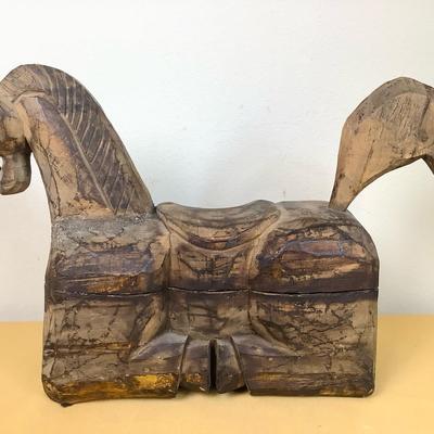 Mexican Folk Art Horse Wooden Box