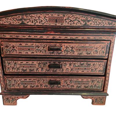Burmese 3 Drawer Manuscript Chest