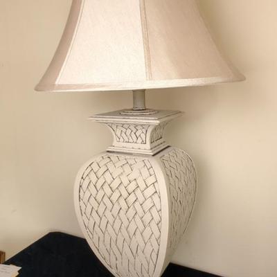White Statement Lamp  40" Tall