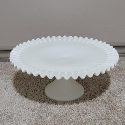 121 fentonmilkglasshobnailcakeplatter