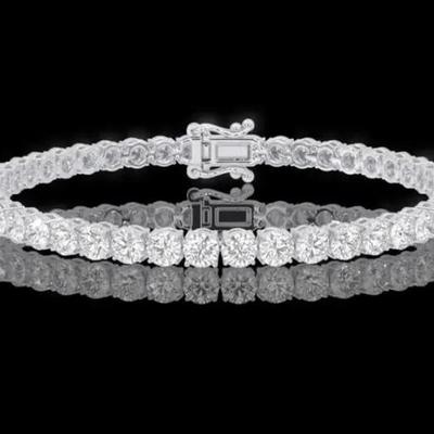 10 carat diamond bracelet in white gold
