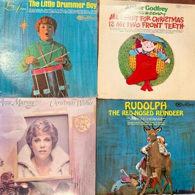 Vintage Vinyl LPs - Living Voices "Little Drummer Boy" - Arthur Godfrey "All I want for Christmas is My Two Front...