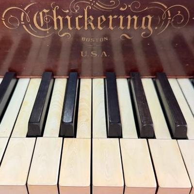 The Chickering Quarter Grand Piano (scale 122) is a smaller-sized grand piano model by Chickering & Sons