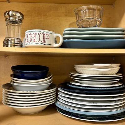 Various Plates, Bowls, And Other Items