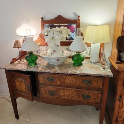 Side buffet with stone top