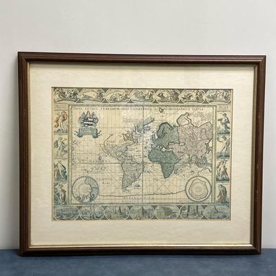 After Johannes Blaeu (Dutch, 1596-1673) - "Nova Totius" | Print of "Nova Totius Terrarum Orbis Geographica Ac...
