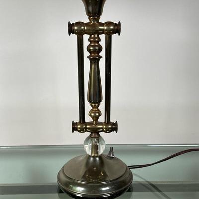 Underwriters Laboratories Swivel Desk Lamp | Vintage (mid 20th c.) Underwriters Laboratories adjustable brass swivel desk lamp with...
