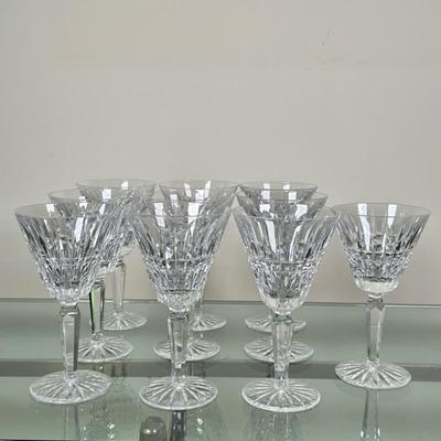 (10pc) Waterford Crystal - Red Wine Glasses | Vintage (mid 20th c.) Waterford Crystal "Glenmore" pattern claret/red wine...