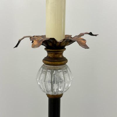 Torchiere Floor Lamp | Similar to an Italian polychrome metal torchiere floor lamp. h. 52 x dia. 9 in
