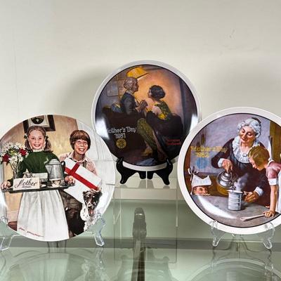(3pc) Norman Rockwell (American, 1894 -1978) Plates - "After the Party" & Others | Collection of hand-painted Norman...