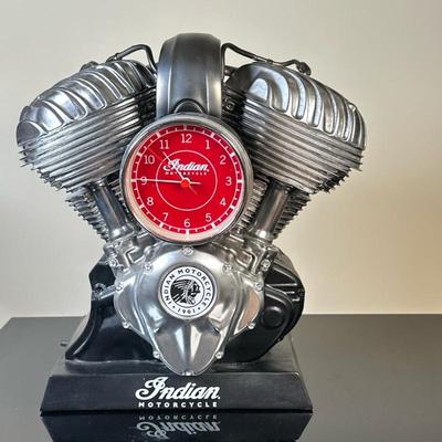 Indian Motorcycle "Twin V" Engine Clock | Indian Motorcycle Thunderstroke limited edition "120th Anniversary"...