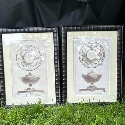 (2pc) After Claude Dominique Vinsac (French, 1749-c.1800) - "Plan du Plateau" | Pair of framed prints, attributed to Claude...