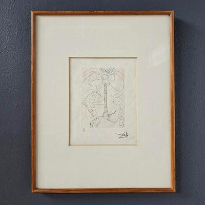 Rare signed Salvador Dali