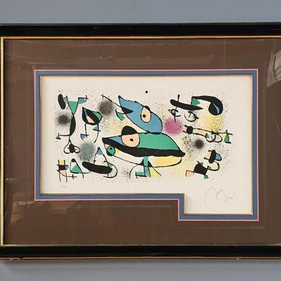 Sale Photo Thumbnail #27: Rare Signed Joan Miro