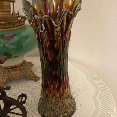Northwood Carnival Glass Vase