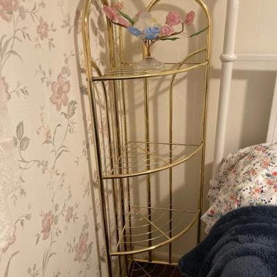 Sale Photo Thumbnail #183: Brass Plate Metal Shelf