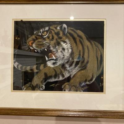 Vintage Japanese Tiger Print