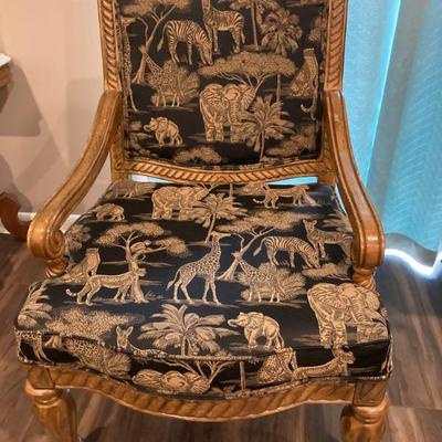 Safari Print Arm Chair