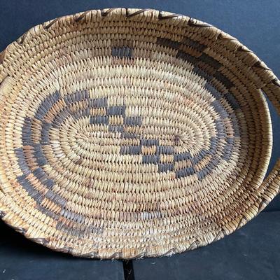 Vintage Tohono O’odham ‘Serpent’ Basket Tray