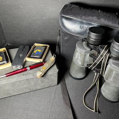 Zippo Lighters, Binoculars, Pocket Knife, Multi-tool