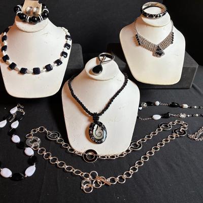 Black & White & Shiny Costume Jewelry