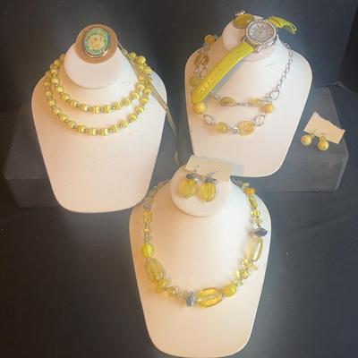 Sunshine Yellow Summer Jewelry Lot