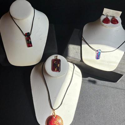 Murano Glass Pendant And Other Glass Jewelry