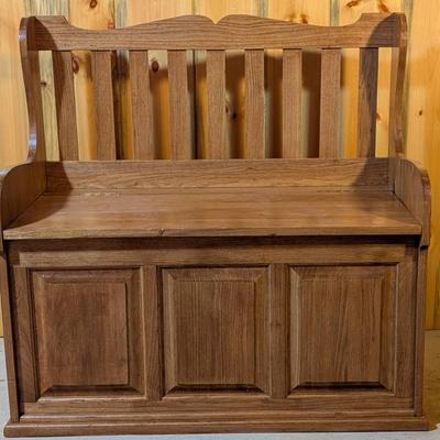 Wood Storage Bench