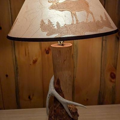 Rustic Antler Lamp