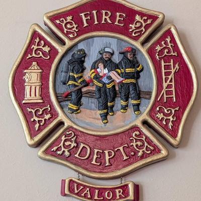 Wood Fire Department Plaque 