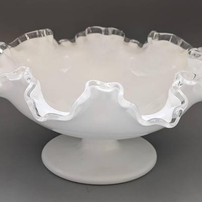 Fenton Silver Crest Pedestal Bowl