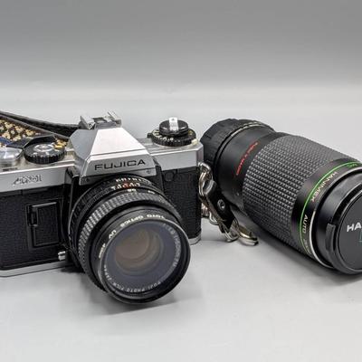 Fujica AX-1 Camera and Hanimex Zoom Lens