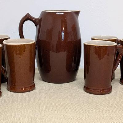 Primitive Glazed Pottery Set