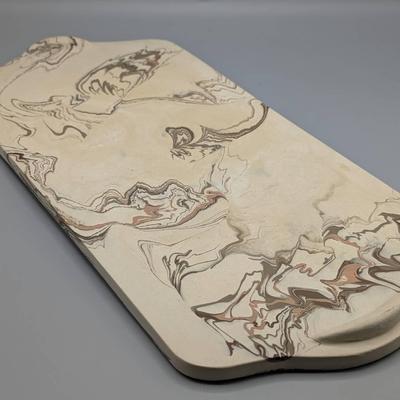 Artisan Marbled Stoneware Charcuterie Board
