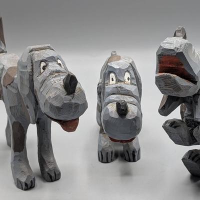 Hand Carved Hounds