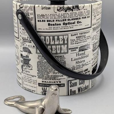 Irvinware Ice Bucket and Bottle Opener 