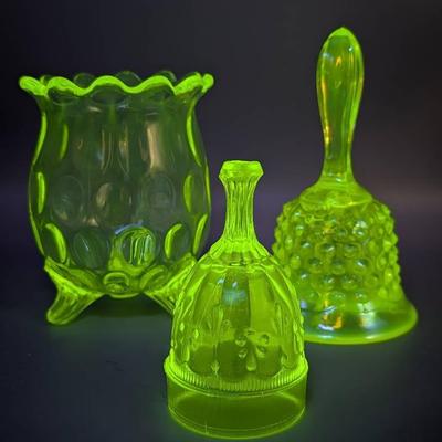 Vaseline Glass Trio