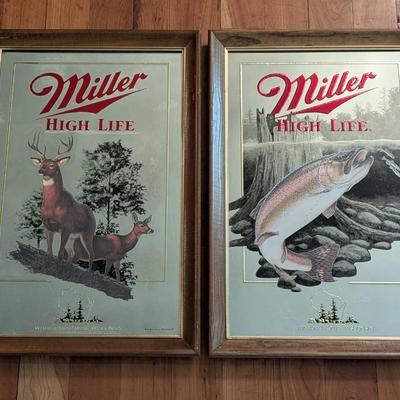 Miller High Life "Trout" and "White Tailed Deer" Mirrors