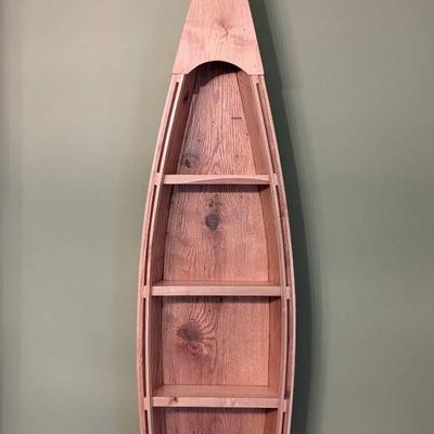 Wood Boat Curio 