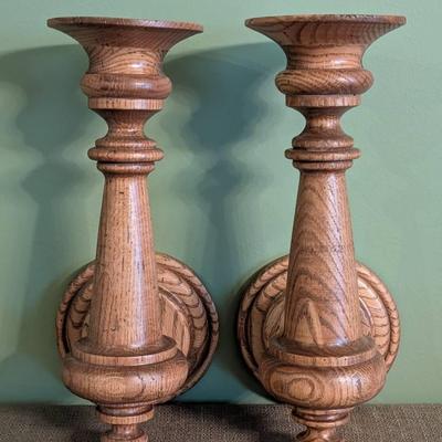 Wooden Candle Wall Sconces 