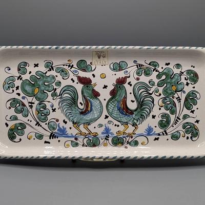 Nova Deruta Italian Rooster Tray