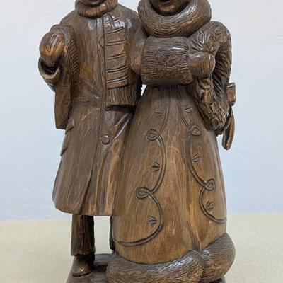 Hand Carved Dickens Style Couple