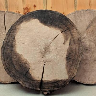 Trio of Wood Slabs