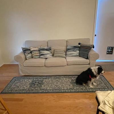 couch is sold, rug still available.  